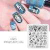 Immaturity 031 Nail Art Stamping Template Ice Animal Wave Panda Image Design Stamp Template Print Stencil Tool