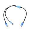 Кабель-разветвитель USB C на двойной Type C с поддержкой передачи данных 480 Мбит/с и портом для зарядки 80 Вт, эффективная линия передачи данных