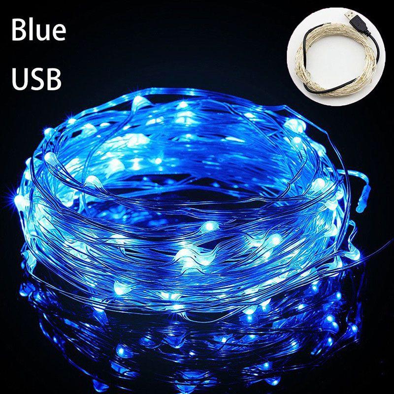 Премиальная светодиодная медная гирлянда 5/10 м USB для вечного домашнего декора