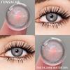 FUNSACHY 1 пара натуральных коричневых контактных линз для глаз, цветные серые контактные линзы для глаз, модные, красивые, для школьников, синие косметические линзы на год