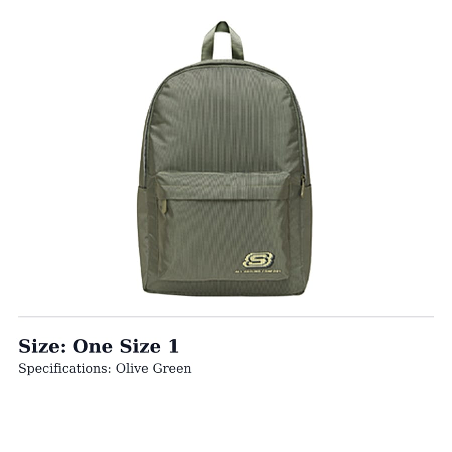 Skechers Fabric Backpack Regular Unisex Olive Green L122U183-015R