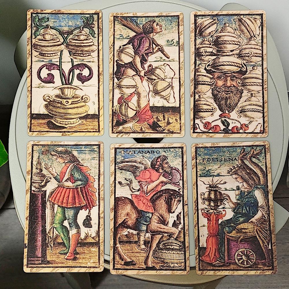 Колода Таро Сола Буска 12*7см в жесткой коробке 78 шт. Винтажные карты Таро, напечатанные на карточном картоне 350 г/м2 с двойным тиснением