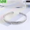 New Snake Grain Creative Braided Bracelets 925 Sterling Silver Jewelry Personality Leaf Exquisite Popular Bangles Sl078