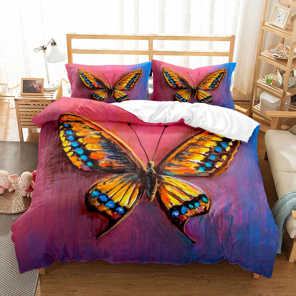 Комплект постельного белья Butterfly Art, односпальный, двуспальный, размер «king-size», размер «US Twin», комплект постельного белья для детей, размер «queen-size»