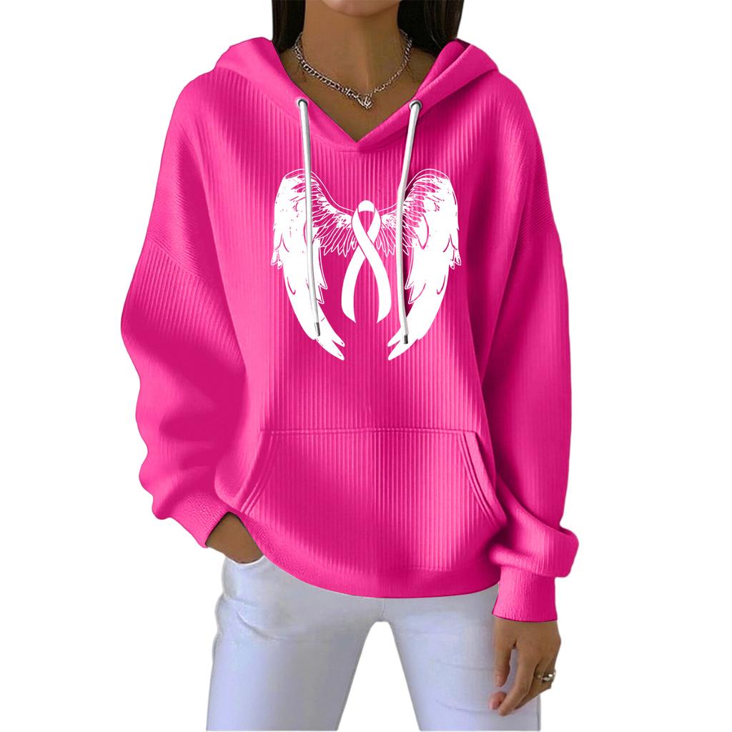 Women's Fashion CasualAngel Printed Pullover Sports Long Sleeve Sweatshirt