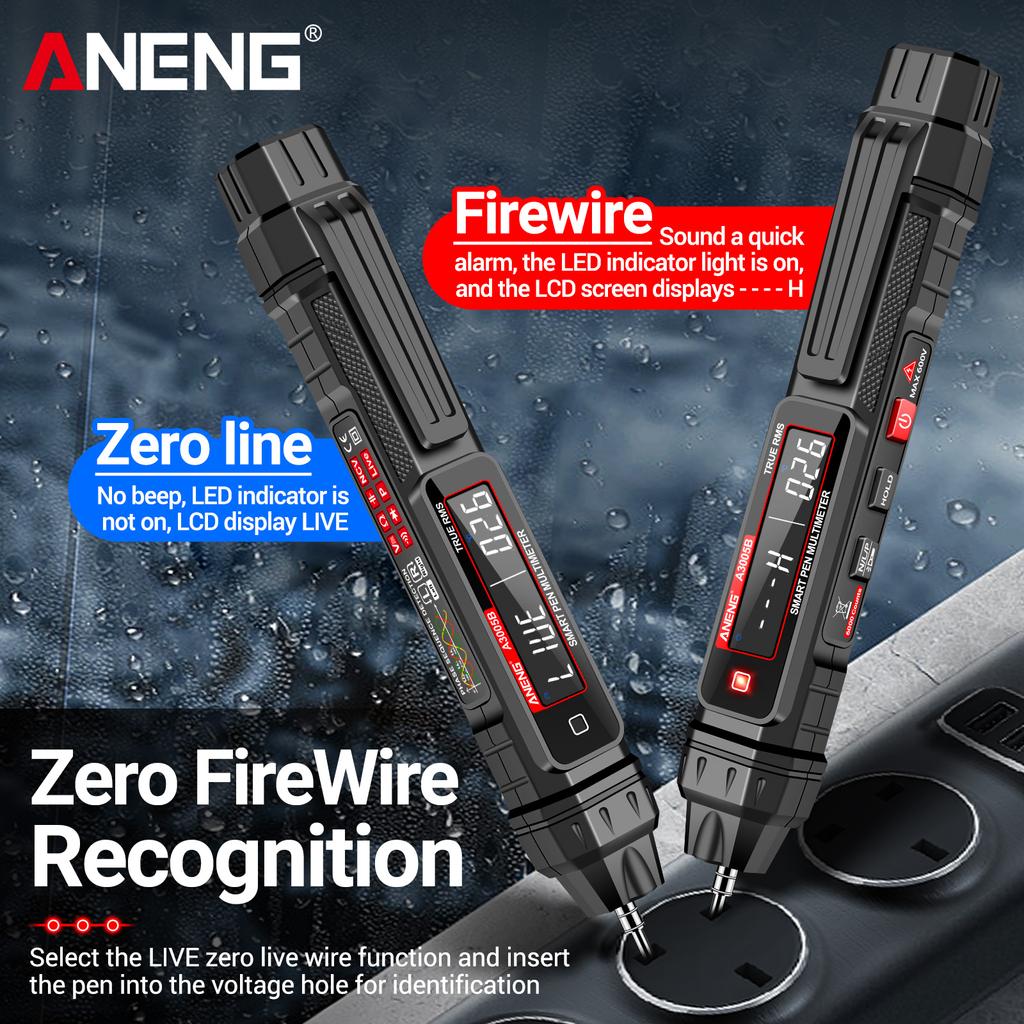 ANENG A3005AB Цифровой интеллектуальный профессиональный мультиметр Сенсор Ручка Тестер последовательности фаз переменного тока