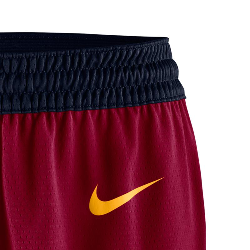 Nike Cleveland Cavaliers Colorblock Polyester Elastic Waist Straight Shorts Men Bottoms Red 866793-677