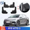 4 шт. Прочные брызговики из АБС-пластика для BYD ATTO 3 Yuan PLUS 2024 Автомобильные брызговики Защитные крылья Легкая установка Автоаксессуары