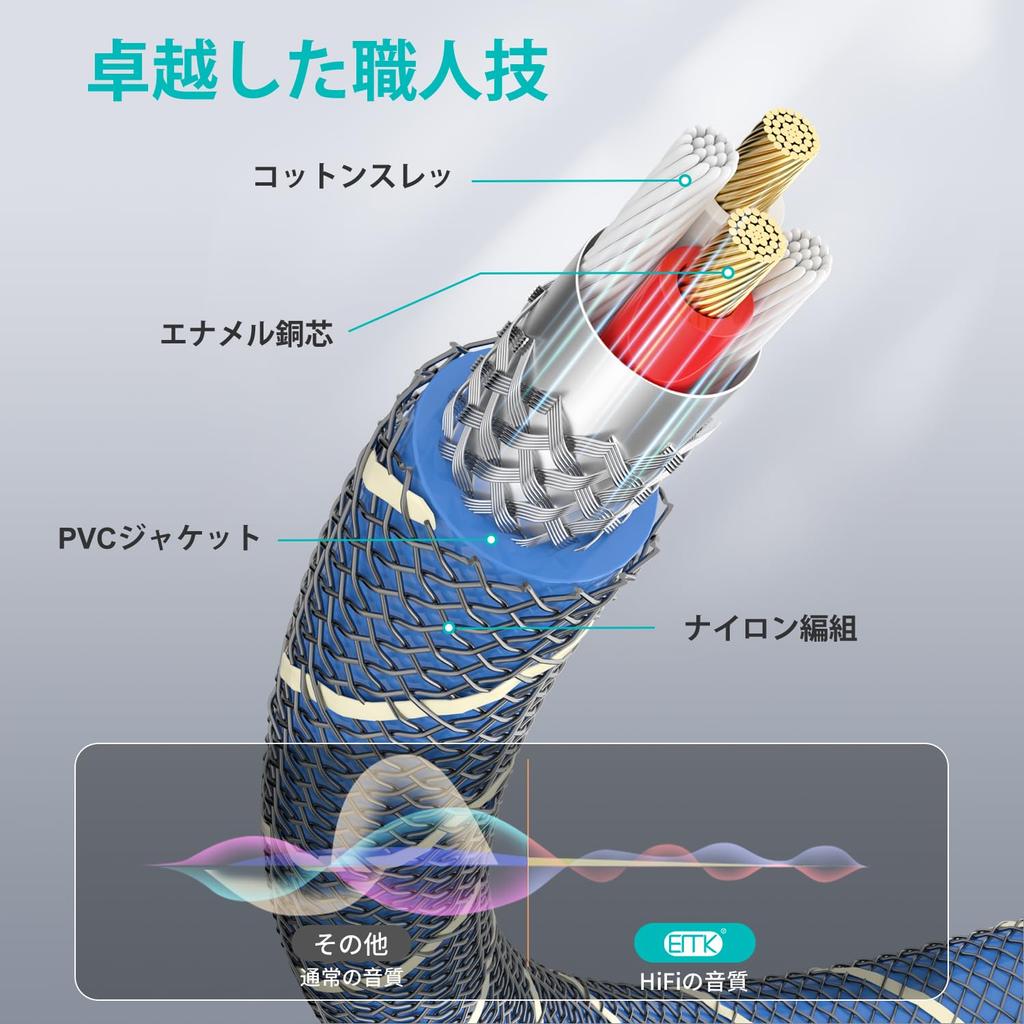 Экранированный кабель-разветвитель EMK Y, стереокабель TRS 2 штекера на 1 гнездо для 6,35 мм 1/4 гитары/бас-гитары/усилителя/микшера/клавиатуры/динамиков (30см)