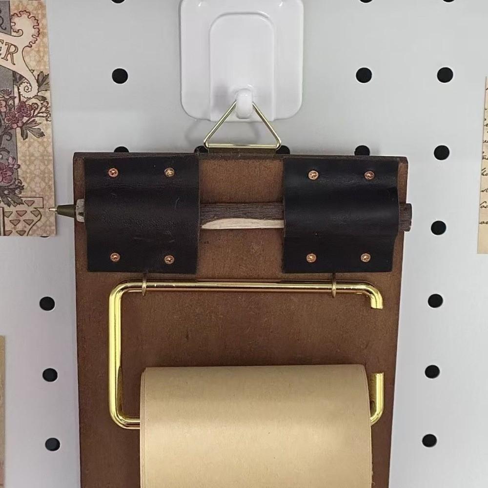 Refillable Kraft Paper Roll Vintage Clipboard DIY Crafts Hanging Writing Pad for Notes