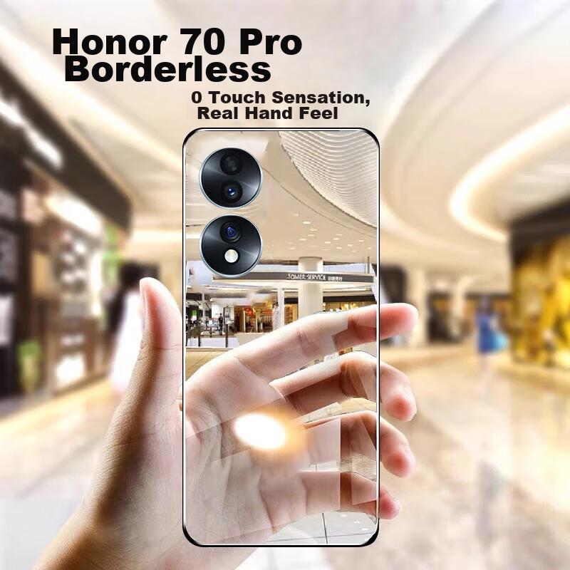 Bare Phone FeelCase for Honor 70 Pro, Ultra-Thin Fully Transparent Borderless Hard, Shockproof Simple Design for Women And Me