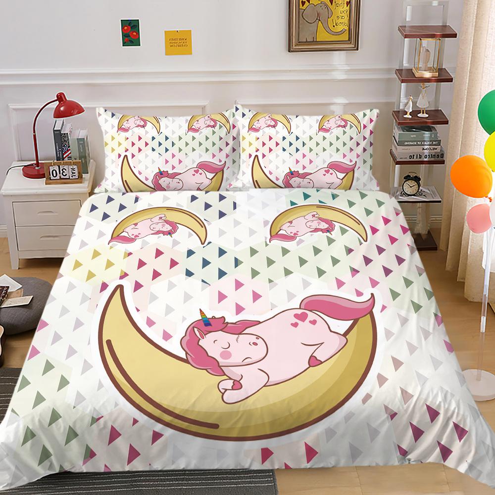 2023 Новый стильный комплект одеяла с подушкой для постельного белья, уникальный дизайн, домашний текстиль, пододеяльник с принтом единорога, комплект для девочек, один пододеяльник