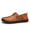 2025 популярная кожаная обувь мужская однопедальная прошитая подошва повседневные мужские лоферы большого размера мужская обувь 4748