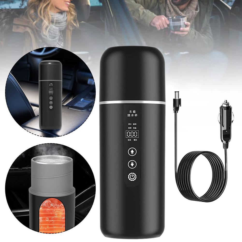 Универсальный автомобильный электрический чайник 12 В/24 В, быстрый нагрев воды, безопасное использование, автомобильное транспортное средство для грузовика, отопление H7U0