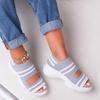 Fashion Women Sandals 2024 High Heels Platform Women Shoes Summer Female Flats Knitting Slip On Peep Toe Casual Women Sandals