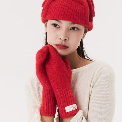 ВЯЗАНЫЕ ВАРЕЖКИ QUAFE LABEL_красные