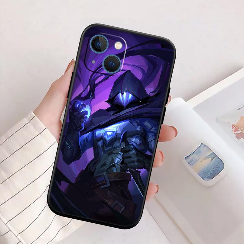 V-VALORANT New High-End Shell Phone Case for iPhone 16 15 14 13 12 Pro Max Plus Mini