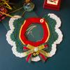 Рождественский шарф-воротник для домашних животных (кошек и маленьких собак), связанный вручную из шерсти