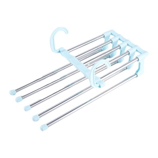 Вешалка для брюк, стойка для брюк, прочная несущая складная конструкция, противоскользящая, 5-слойная вешалка для одежды, держатель для шарфа, органайзер для гардероба