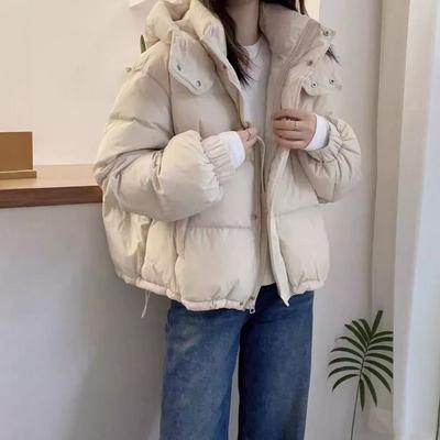 Модная куртка Maillard укороченная с капюшоном, на пуху, женская зимняя свободная толстая стеганая куртка, тренд