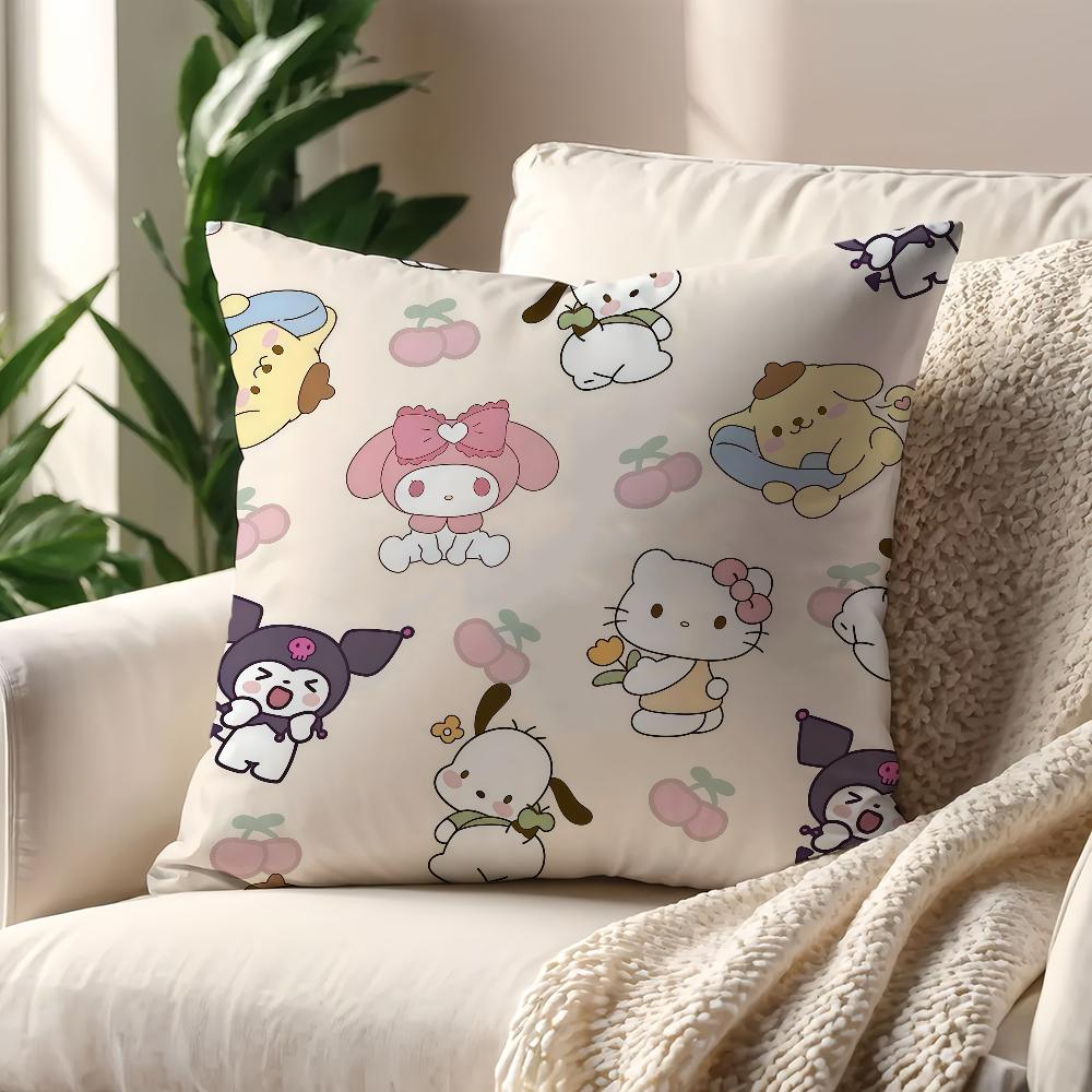 Kawaii Hellokitty And Her Friends Cushion Cover For Pillow Printing Sofa Decoration Home Car Room Shop Office Nordic Simplicity