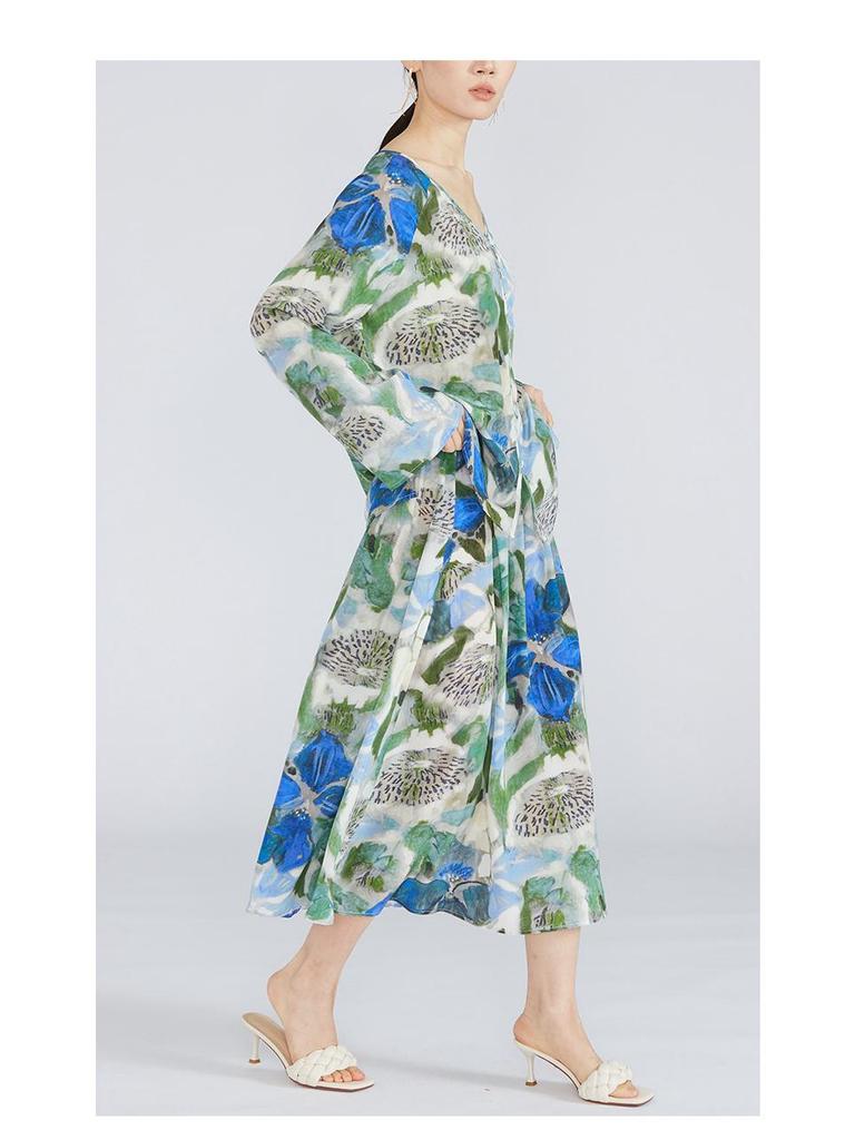 Женская блузка из набивного шелка тутового дерева, крепдешина, для пляжа, топ для отпуска, весенний наряд