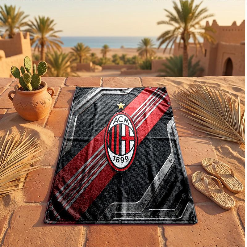 Пляжное полотенце из микрофибры с принтом AC Milan, быстросохнущее, впитывающее, большого размера, для пляжа, плавания, путешествий