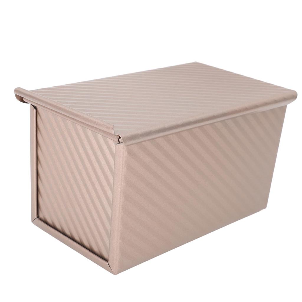 Универсальная форма для выпечки хлеба из углеродистой стали, подходит для духовки и посудомоечной машины (золото) с крышкой