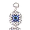 Car Pendant Horseshoe with Elephant Glass Decoration Navy Blue Evil Eye Hanging Ornament Butterfly
