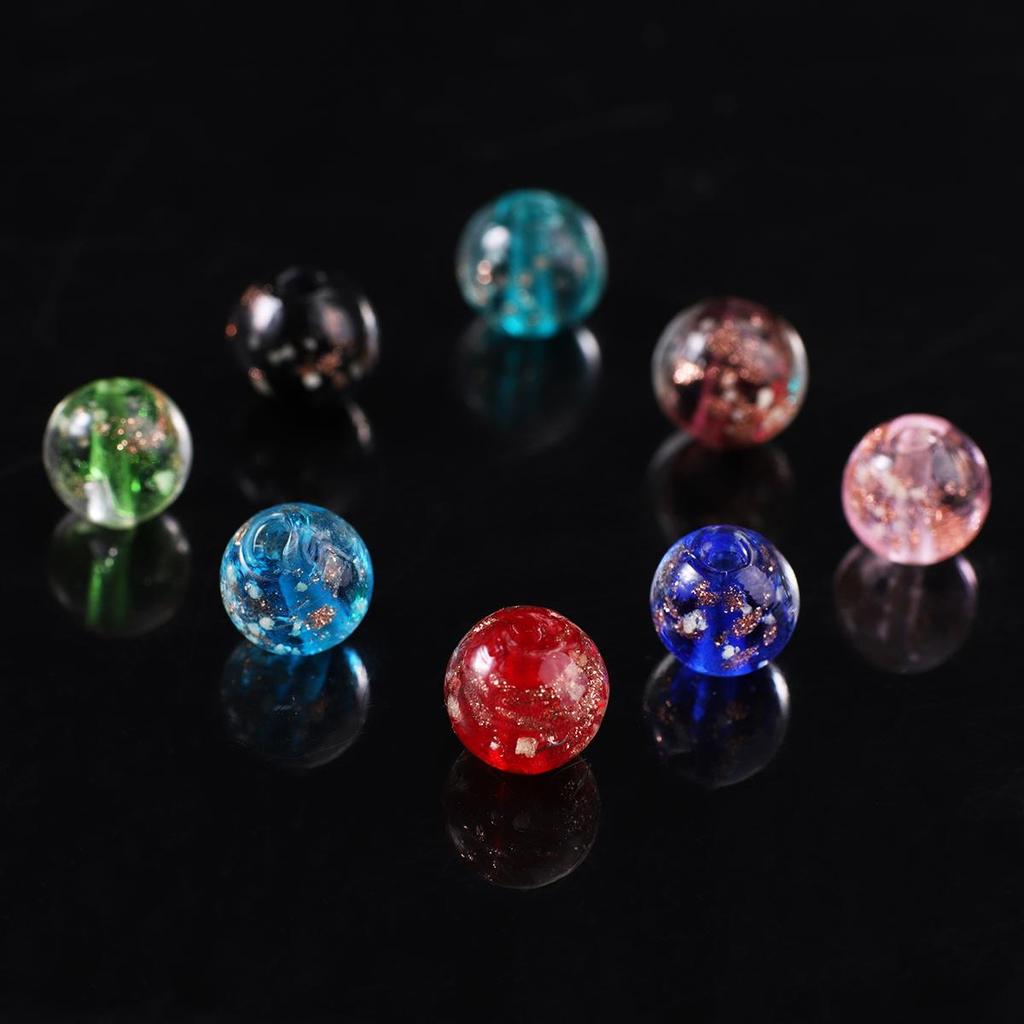 10mm Light Glowing For Night Colorful Loose Glazed Glass Beads for Bracelet Necklace DIY Jewelry Making