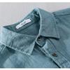 Long Sleeve Cotton Linen Man Shirts Summer Tops Classical Turn-down Collar Green Button Shirt Daily Men's Casual Shirt Beach Breathable Shirt