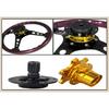 BestTeam Universal Steering Wheel Snap Off Quick Release Hub Adapter Boss Kit With 6-Hole Steering Wheel Hub (Red)