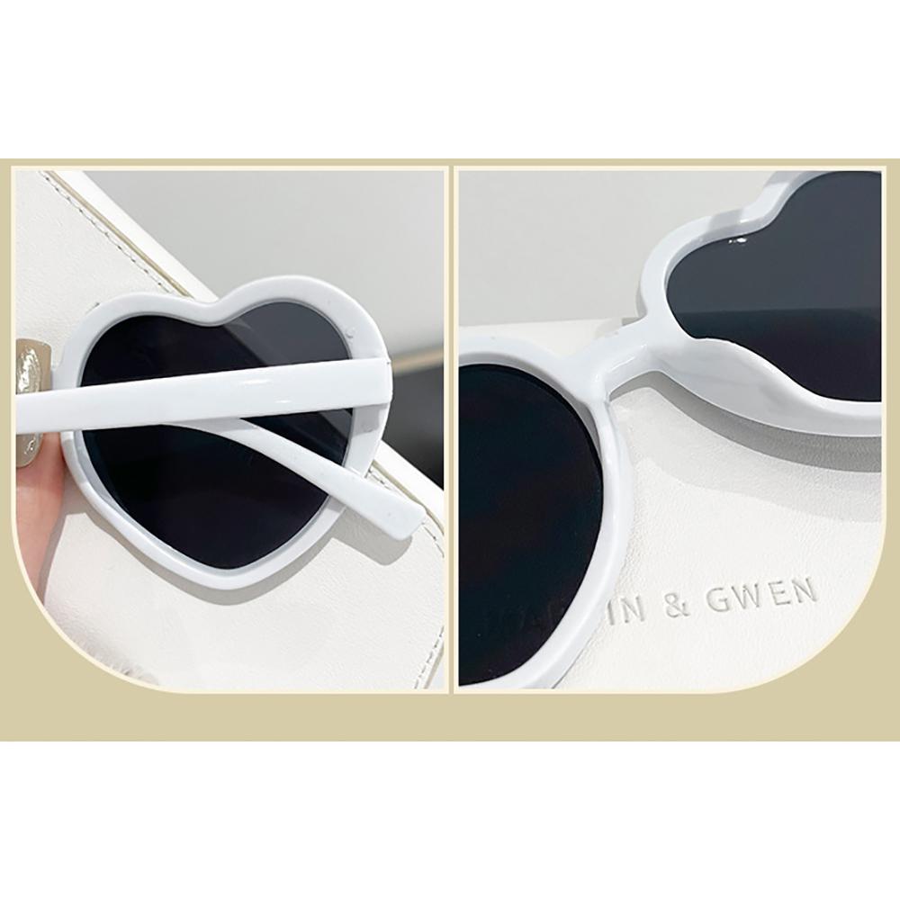 Love Heart Shaped Sunglasses Wedding Party Decoration Women Big Frame Fashion Retro Pink Cat Eye Vintage Sun Glasses