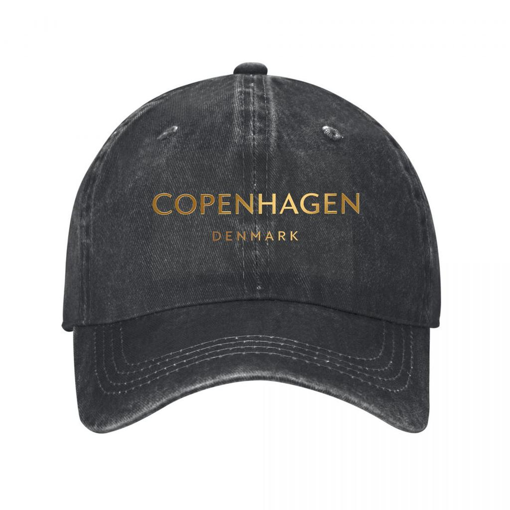 Retro UnisexS Featuring a Stylish Print of The Word COPENHAGEN Adjustable Size Perfect for Outdoor Washed Baseball Cap