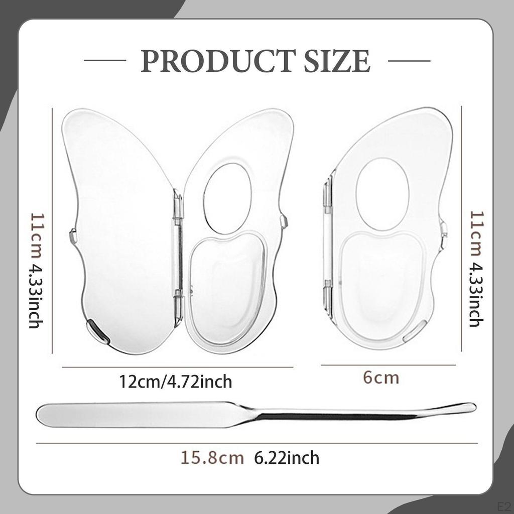 Makeup Palette Professional Travel Reusable Sleek Cosmetic Mixing Tray for Eyeshadow