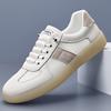 Легкая мужская обувь на шнуровке, обувь для скейтборда, универсальные мужские кроссовки, повседневная кожаная обувь для отдыха, вулканизированная обувь