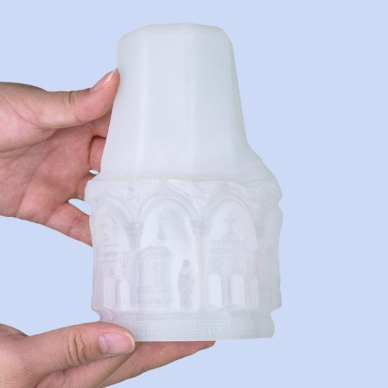 Ренессансная силиконовая форма DIY Эпоксидная смола Подсвечник Форма для хранения чашки для ювелирных изделий Гипс Поделки Скандинавский стиль Форма для демонстрации