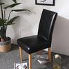 1/2/4/6 Pcs Waterproof PU Dining Chair Cover Solid Color Stretch Chair Protector Covers For Dinging Living Room