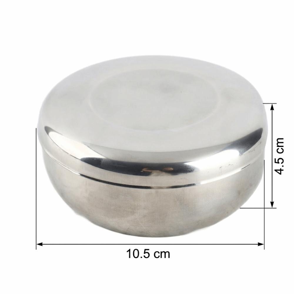 Rustless Steel Food Container Round Deep Bowl Soup Bowl Stackable Dinner Bowl Travel