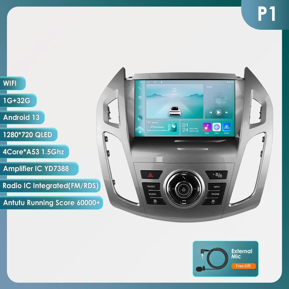 Hizpo 9-дюймовый Carplay 4G 2 Din Android 13 автомобильное радио для Ford Transit Connect 2013 - 2018 Ford Tourneo Connect Мультимедиа Видео GPS Интеллектуальный экран