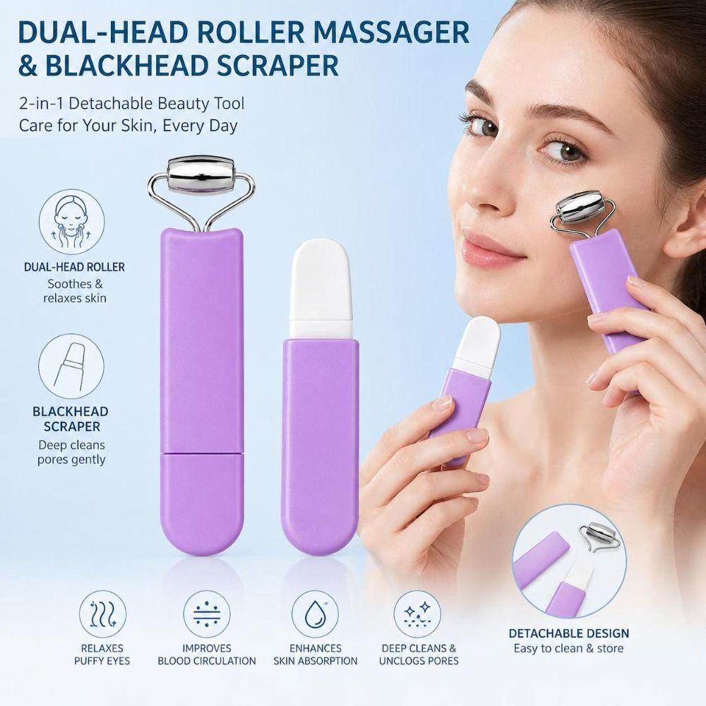 Reduce Puffiness Facial Roller Massager Multi-purpose Lymphatic Drainage Tool Anti-Aging Routine