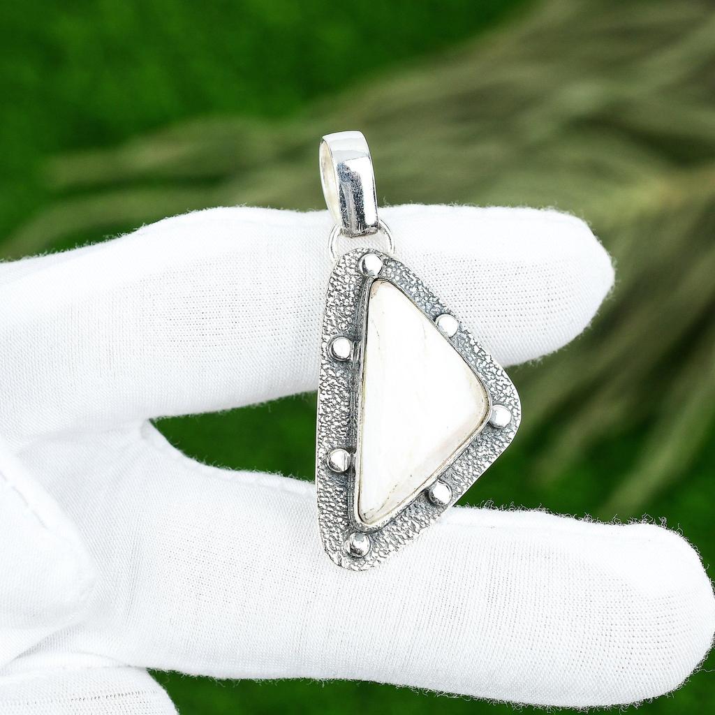 Mothers day Deal 925 Silver Scolecite Gemstone Bezel Artisan New Pendant Jewelry