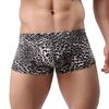 Men's New Leopard-Print Sexy Low-Waist Sweat-Absorbing Flat-Angle Underwear