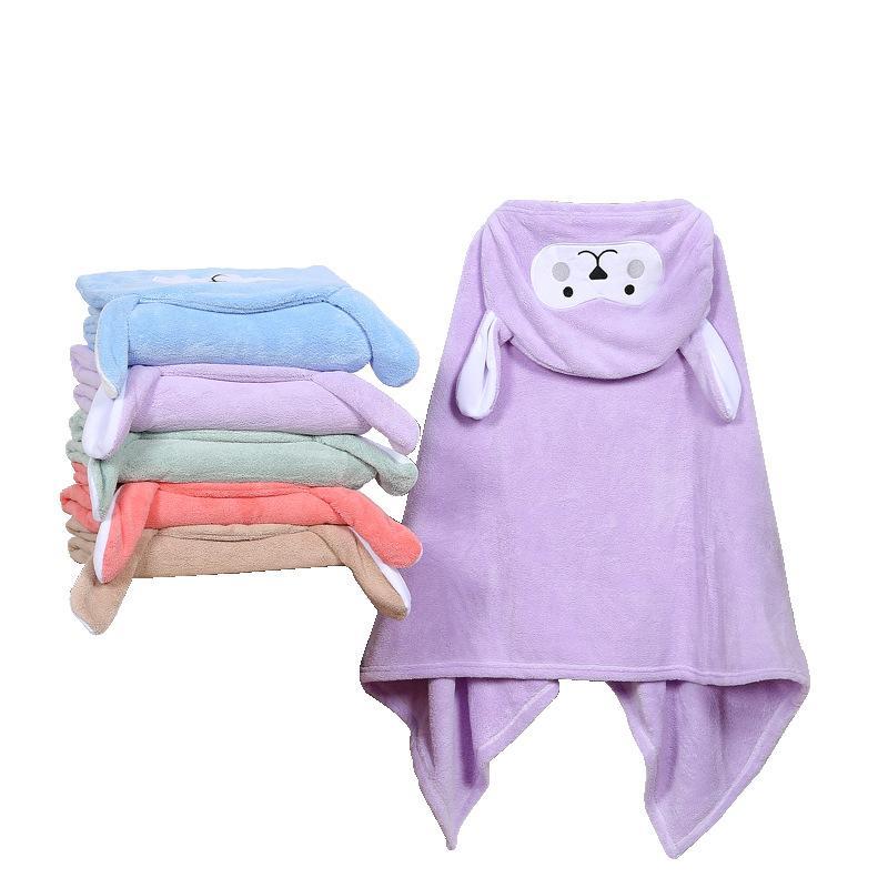 Cartoon Animal Baby Bath Towel Absorbent Fast Drying Without Linting Fluffy Soft Best For Little Baby Winter Children'S Bathrobe