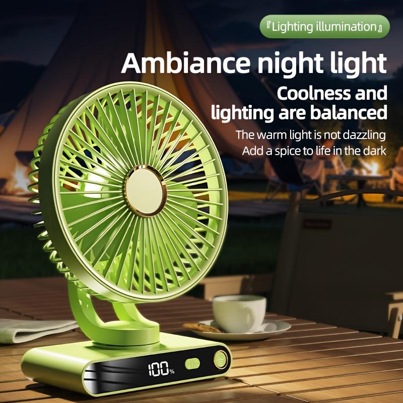 Desktop Desk Fan, Adjustable Up and Down Wind Angle,USB Fan,Hanging and Standing Fan,Built In Battery, Portable for Camping Outdoor,Washable Fan Cover