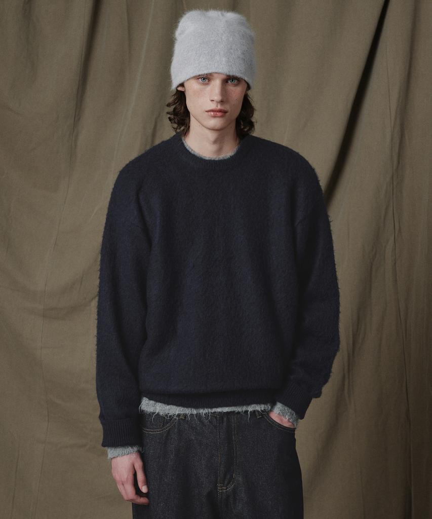 GLW Oversized Brushed Knit Navy