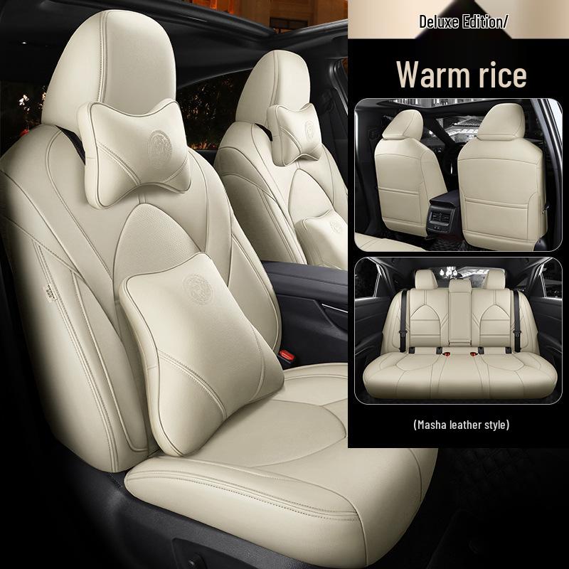 Universal Genuine Leather Car Seat Cover, Four-Season, Full Coverage, Fits All Models