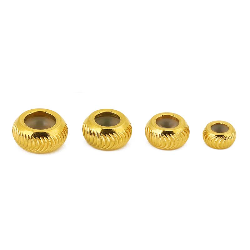 5pcs 6 8 10 mm Stainless Steel Stopper Beads With Silicon Rubber End Spacer Beads Diy Jewelry Making Bracelet Necklace Findings