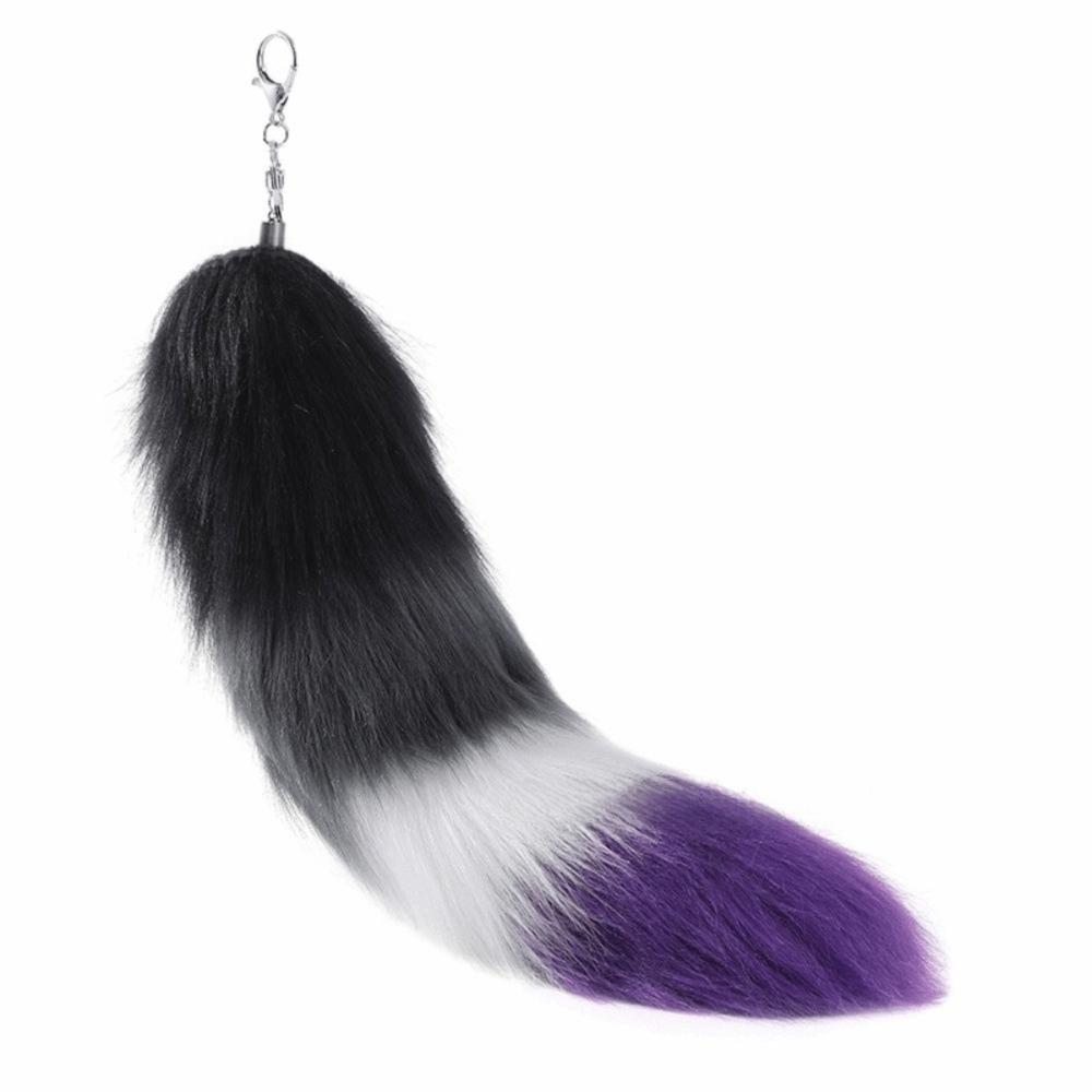 Bags Charm Plush Tail Keychain Pompoms Fur Pendant Keyring Animal Tail Keychain Car Keyring
