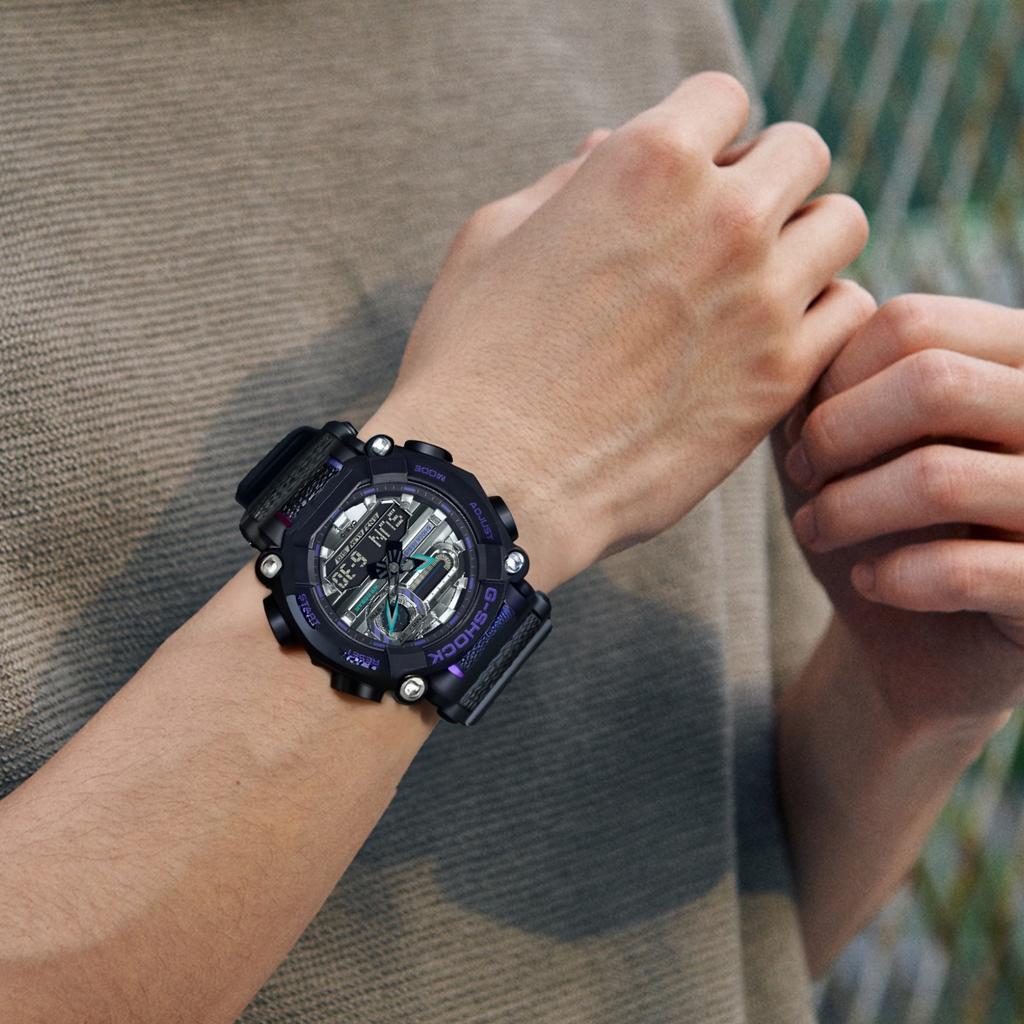 Casio Элегантные кварцевые часы с водозащитой 200 м Мужские часы Черные GA-900AS-1A